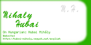 mihaly hubai business card